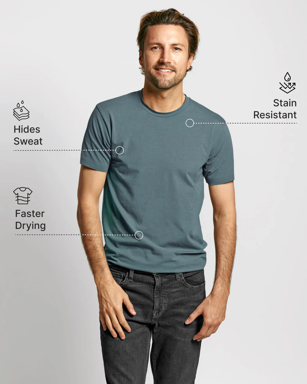 Sweat Defender Crew - Azure Blue - Image 2